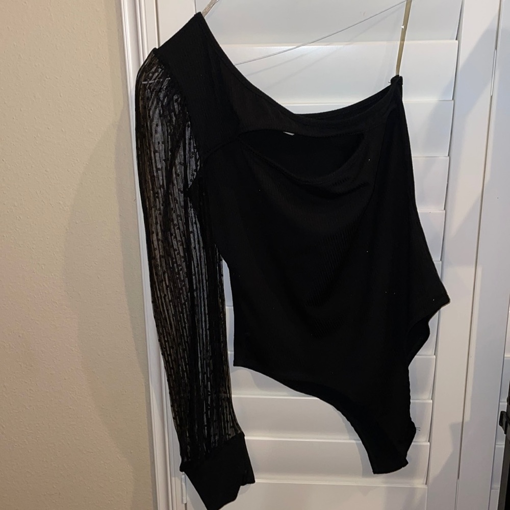 One shoulder body suit